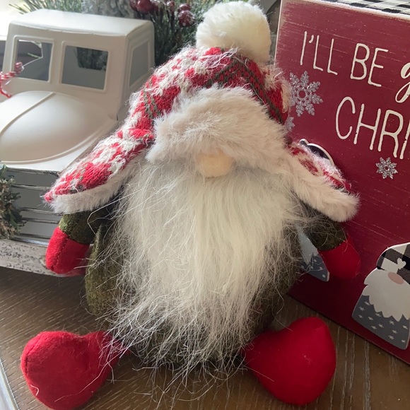 Modern Farmhouse Christmas Winter Holiday Faire Isle Sweater Chubby Gnome - Picture 3 of 9